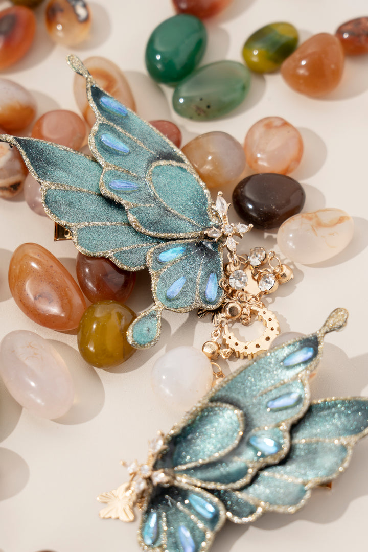 Delicate Enamel Butterfly Bracelet on Wrist - Adjustable Cloisonné Jewelry for Layering, Nature-Inspired Design
